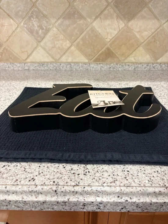 Black “EAT" Wall Sign - Picture 8 of 10